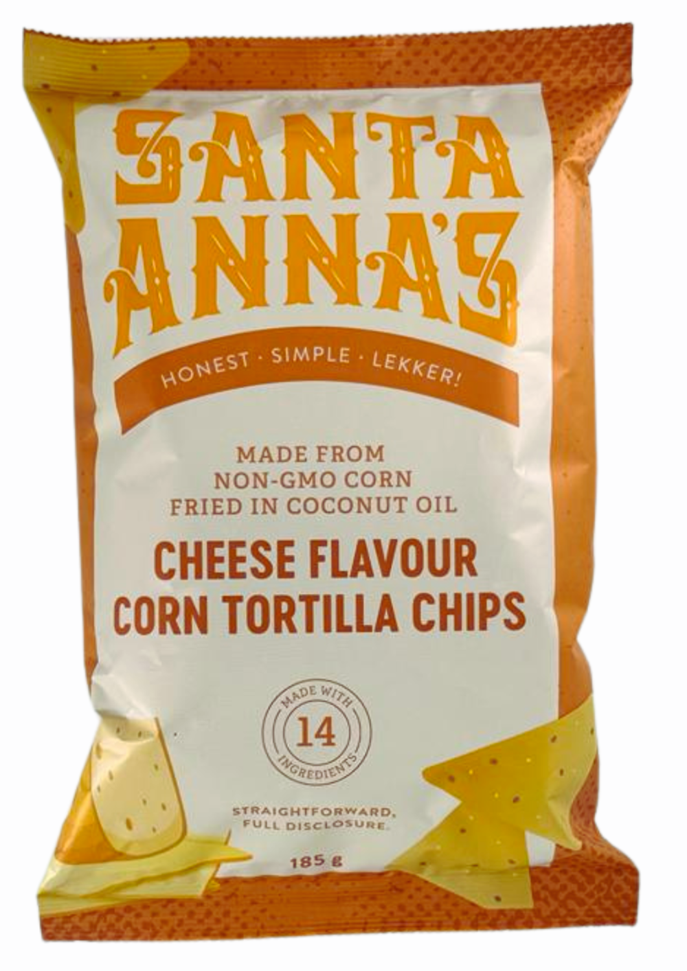 Corn Tortilla Chips Cheese Flavour Box of 10 Santa Anna's
